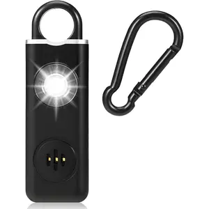 Personal Safety Alarm for Women 130dB Loud Panic Siren Keychain LED Light Carabiner Clip USB-C Charging Self Defense Military Grade