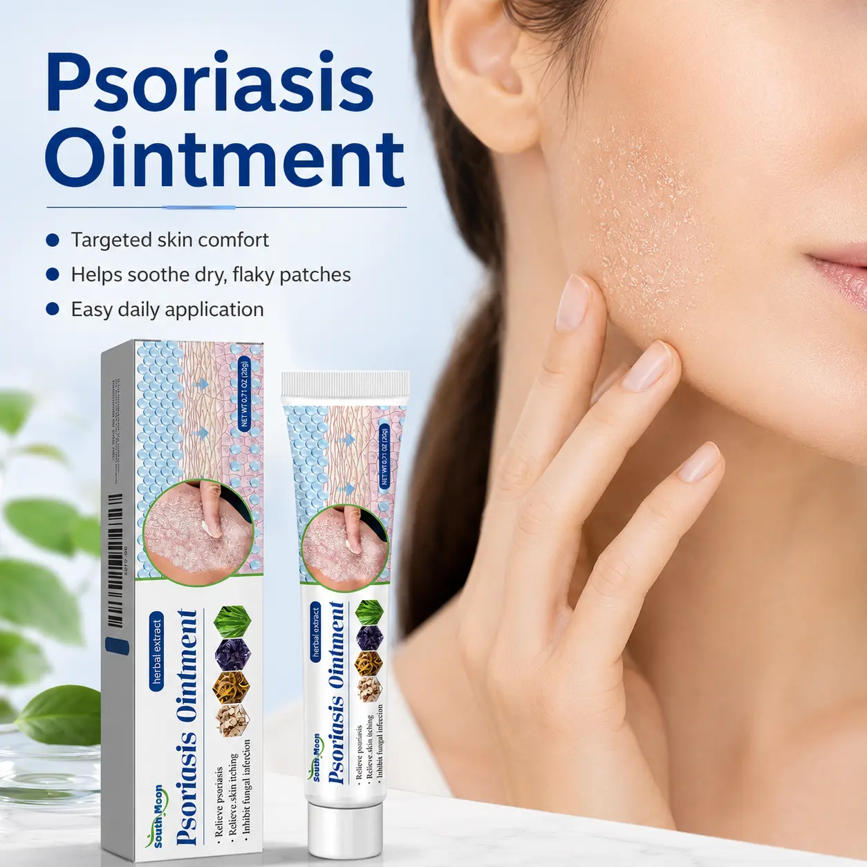 Sensitive Skin Soothing Care Cream, Natural Botanical Formula, Helps Soothe Dryness, Itching and Redness, Suitable for Daily Sensitive Skin Care, Scalp Care and Skin Moisturizing Repair, Deep Hydration