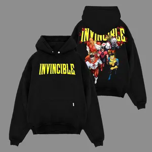 Invincible 3 Super Hero Movie Hoodie Retro Movie TV shirt Comic Superheroes Hoodie Oversized Black Movie Sweater Streetwear Graphic Hoodie Movie Shirt S-5XL Y2K Bootleg Style Tee Pop Culture Tee