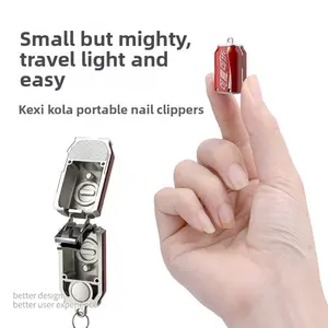 New Foldable Soda Bottle Shape Mini Nail Clipper, Portable Home Manicure Tool, Dead Skin Remover, Cuticle Nipper, Easy Carry Design