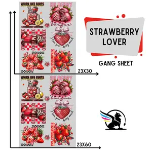 Strawberry Lover | Premade DTF Transfer Gang Sheet For Graphic Tees