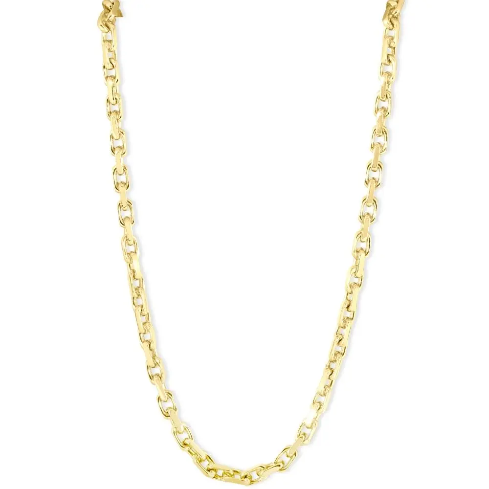 Men's (46g) Solid 14K Yellow Gold 4.5mm Flexible Link 22 " Necklace Men's (46g) Solid 14K Yellow Gold 4.5mm Flexible Link 22 " Necklace