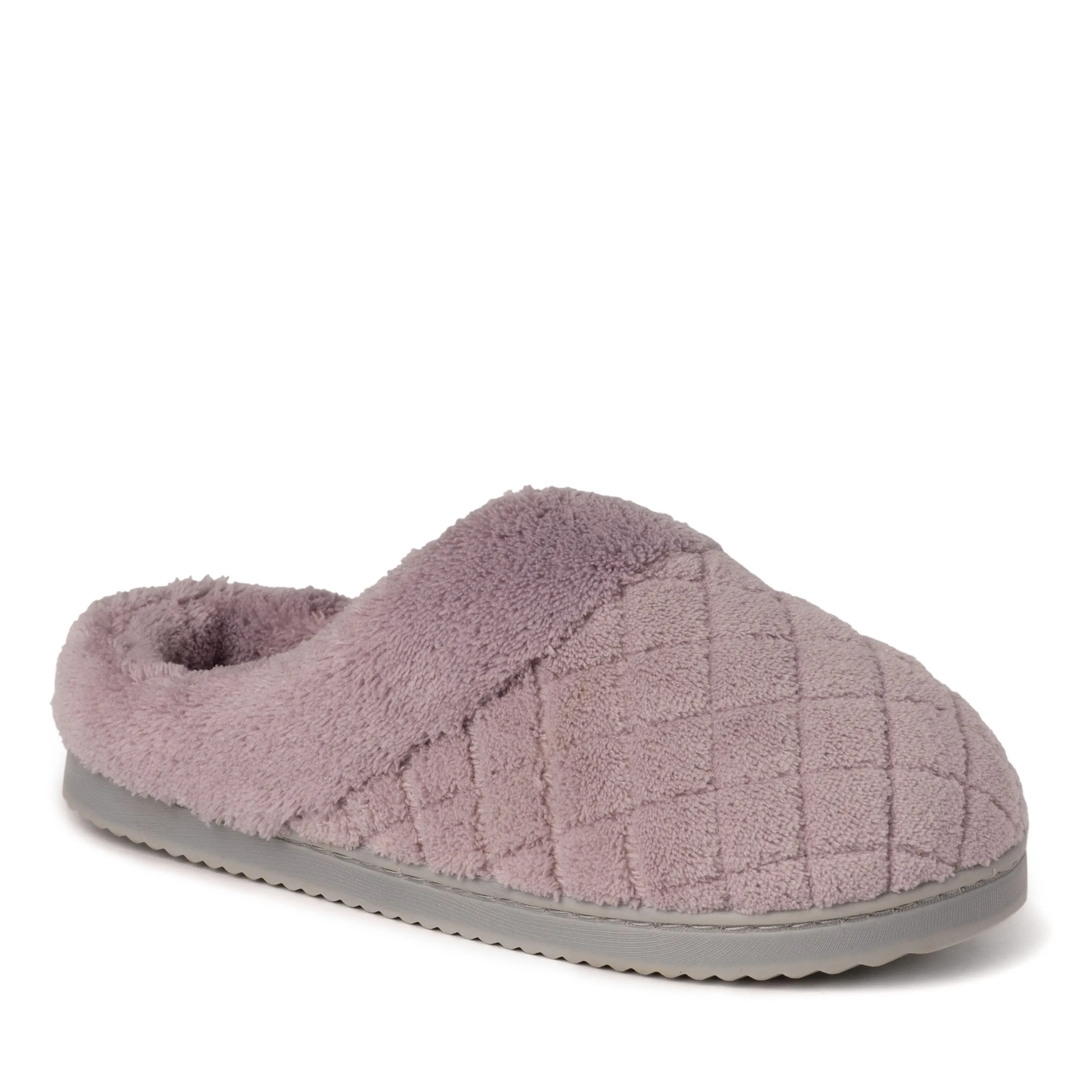 Dearfoams Women's Libby Quilted Terry Clog House Slipper - Soft, Anti-Slip Outsoles, Fashion Slide Shoe for Women's Footwear Needs, Anti-Slip Outsoles Women's Fashion Slippers