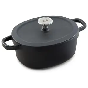 BergHOFF Graphite Enameled Cast Iron Oval Stockpot 10.75", 5qt