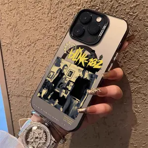 PIKPAKA B-BlinkS 182 Rock Band Logo Cool Fashion Phone Case For IPhone 17 16 15 14 13 12 11 Pro Max Air Magnetic MagSafe Matte Laser Metallic Phone Case | Gradient Finish With Smooth Matte Texture | Durable Scratch-Resistant Protective Cover