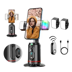 Face Tracking Phone Holder 360° Smart AI Face Recognition Pan-Tilt with Detachable Controller for Live Streaming and Selfie Selfie Stand