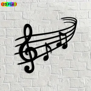 1pc Musical Note Metal Wall Art, Melodic Musical Note Statue Mural, Ideal Gift for New Year, Christmas, Music Enthusiasts, Rust-Resistant Metal Wall Decor Wall Sculptures,  Unique Home Decor for Music Lovers