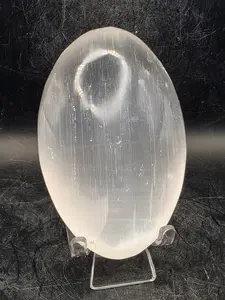 4 inch Selenite palm stone!! 7 ounces!