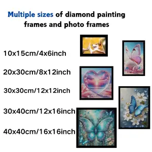 Multiple Sizes Diamond Painting Frame, Magnetic Art Photo Frame, Self-Adhesive Wall Door Window Decor, Suitable for Posters and Announcements, Modern Frames, Sturdy Frame Design