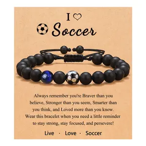 Birthday Gifts for Boys Son Grandson Brother Nephew Soccer Bracelet Gifts for Boys