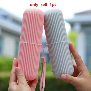 1pc Portable Travel Teeth Brush and Toothpaste Storage Box, Oral Care Kit with Rinsing Cup and Brush Organizer for Convenient Travel