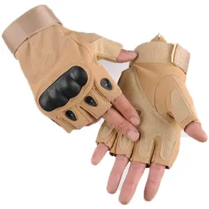 2 Pairs of Tactical Half-Finger Gloves for Men, Summer Outdoor Sports, Anti-Puncture Protection, Special Forces Motorcycle Riding Tactical Gloves