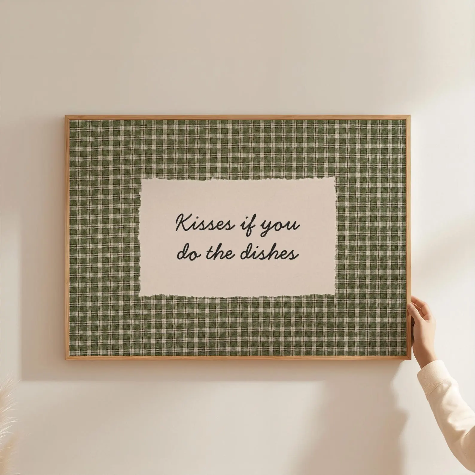 Kisses If You Do the Dishes Print Rustic Cottage Farmhouse Kitchen Wall Decor Funny Kitchen Wall Decor Dining Room Decor