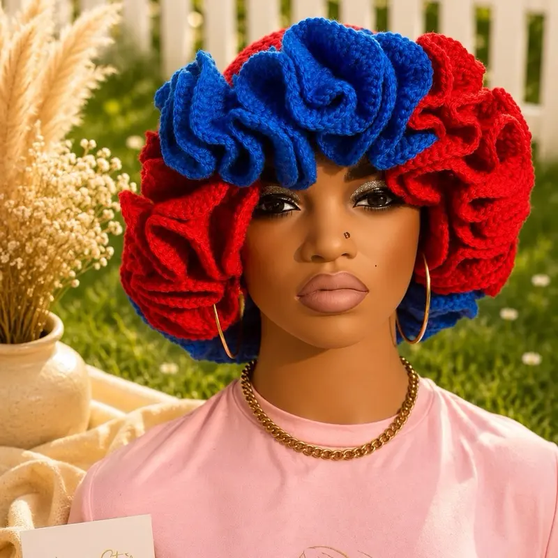 Haitian Pride Ruffle Hat