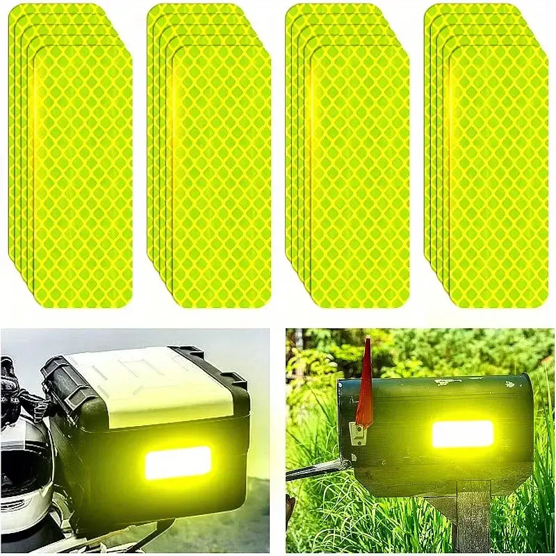 30pcs Super Bright Reflective Safety Stickers, Automotive Accessories Decal, Waterproof Fluorescent, for Backpacks, Clothes, Helmets, Cars, Bikes, Motorcycles