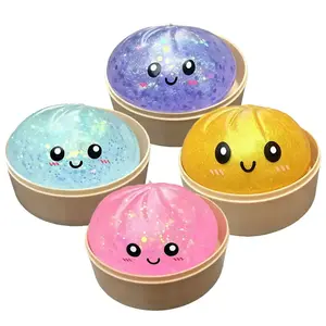 glitter dumpling squishy with box soft elastic vivid cute sensory squeeze toy stress relief mood calming free color select for kids adults daily decompression