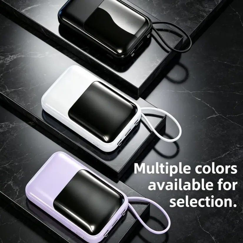 Compact and portable power bank, fast charging, large capacity portable power bank, 10000mAh gift