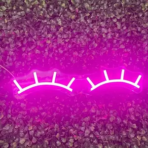 Eyelash Shaped USB Neon Light, Soft Light Sensation, Suitable for Bedroom Beauty Area Workbench Decoration, Birthday Valentine's Gift