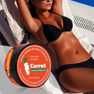 Carrot Extract Self Tanning Gel, Lightweight Tanning Oil Self Tanner Gel, Sunless Tanning Cream, Fake Tan, Skin Care Product for Women & Men, Moisturizing, Nourishing, Body Care Self Tanning Mousse, Intensive Tanning Gel, Self Tan Bronzing