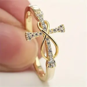 Personalized Design Moebius Ring Fashion Cross Ring for Women Infinite Love Classic Jewelry