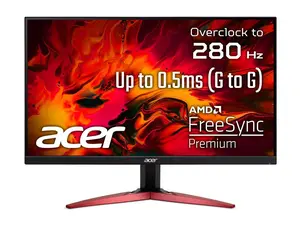 Acer Nitro KG251Q Z1biip 24.5" Gaming Full HD (1920 x 1080) Gaming Monitor with AMD FreeSync PremiumTechnology, Up to 280Hz Refresh Rate, 1ms (VRB), HDR 10, VESA mounting compliant (100 x 100mm) (1 x Display Port 1.4, 2 x HDMI 2.0 Ports)