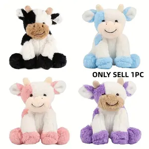 Cute Cow Plush Toy, 1 Count Soft Sitting Cow Stuffed Animal, Birthday Gifts for Boys and Girls, Home Decor, Cute Stuff
