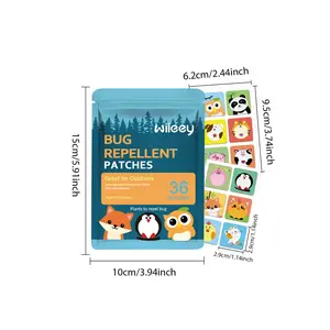 Colorful Waterproof Cartoon Herbal Body Care Patch Portable Refreshing Skin Care Sticker
