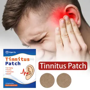 tigerty Tinnitus Relief Patch – Recommended Ear Health Supplement with Natural Ingredients for Ringing Ears – OTC Support for Tinnitus & EarRinging, (10 Count) Daily