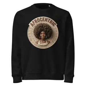 Afrocentric 3D Unisex organic mid-weight sweatshirt