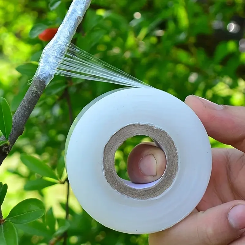 2pcs PE Nursery Grafting Tape, Stretchable Self-Adhesive Plant Tie Tape, White Graft Film Band for Gardening and Floristry, Garden Supplies