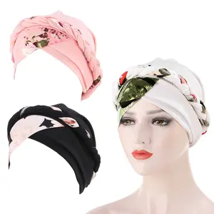 3 Pack Womens Printed Turban Hat Head Wraps Covers Chemo Cancer Beanies Cap Headwear