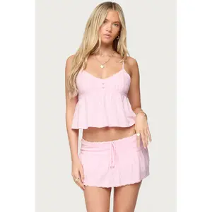 Selene Lacey Pleated Tank Top