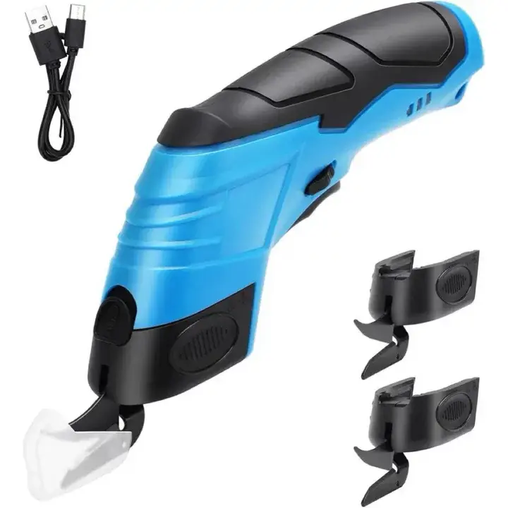 21V Cordless Electric Scissors Tools - 2000mAh Rechargeable Set for Cutting Leather, Carpet, Paperboard, Reduces Hand Fatigue, Delivers Smooth Cuts for DIY Home & Party Projects