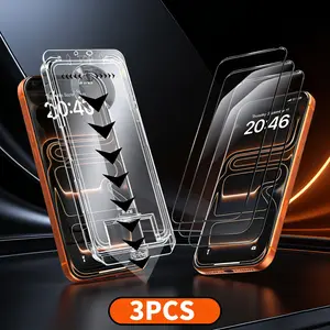 [3PCS] Screen Protector for iPhone 17 Pro Max/16/15/14/13/12, Smartphone Accessories, Tempered Privacy/8K HD Screen Film, Scratch-Resistant, with Plasma Electroplating Process, Crystal Clear, Easy to Install.
