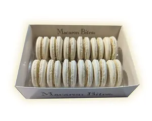 Macaron Bites Vanilla French Macarons 12 Count Meringue Cookies with Creamy Exotic Fillings