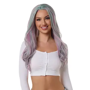 Abhair 24"  Long Wavy Synthetic Lace Front Wig