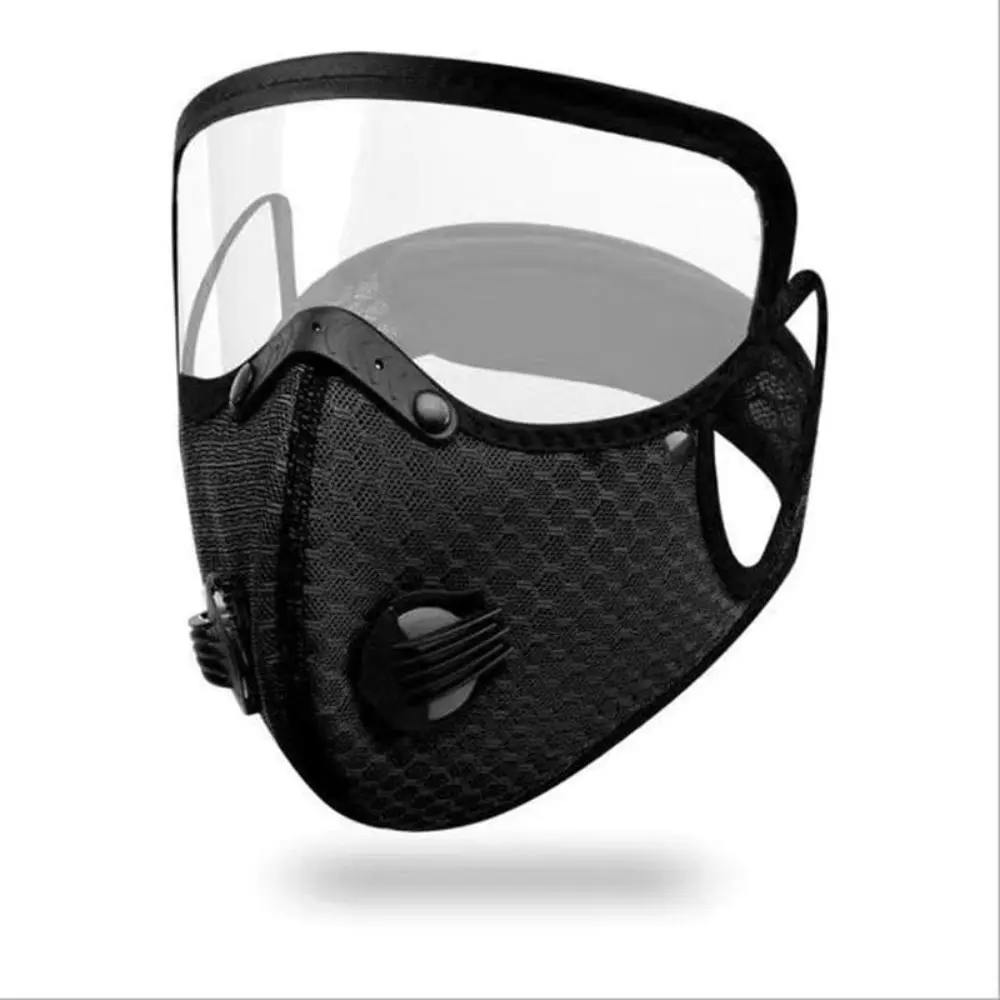 Reusable Face Mask with Exhalation Valve, Removable Dustproof Face Cover for Outdoor Activities, Anti-Dust Protective Mask for Men and Women, Dustproof Safety Mask