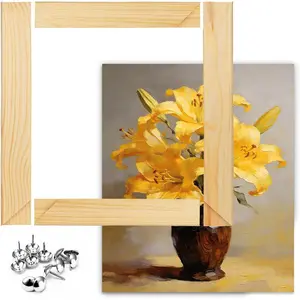 16x20 inch Stretcher Bars for Canvas Painting, Premium Wooden Frame Strips, Easy to Assemble Canvas Frame Kit, Ready-to-Hang Gallery Wall Art for Home Decor, DIY, Paint By Number