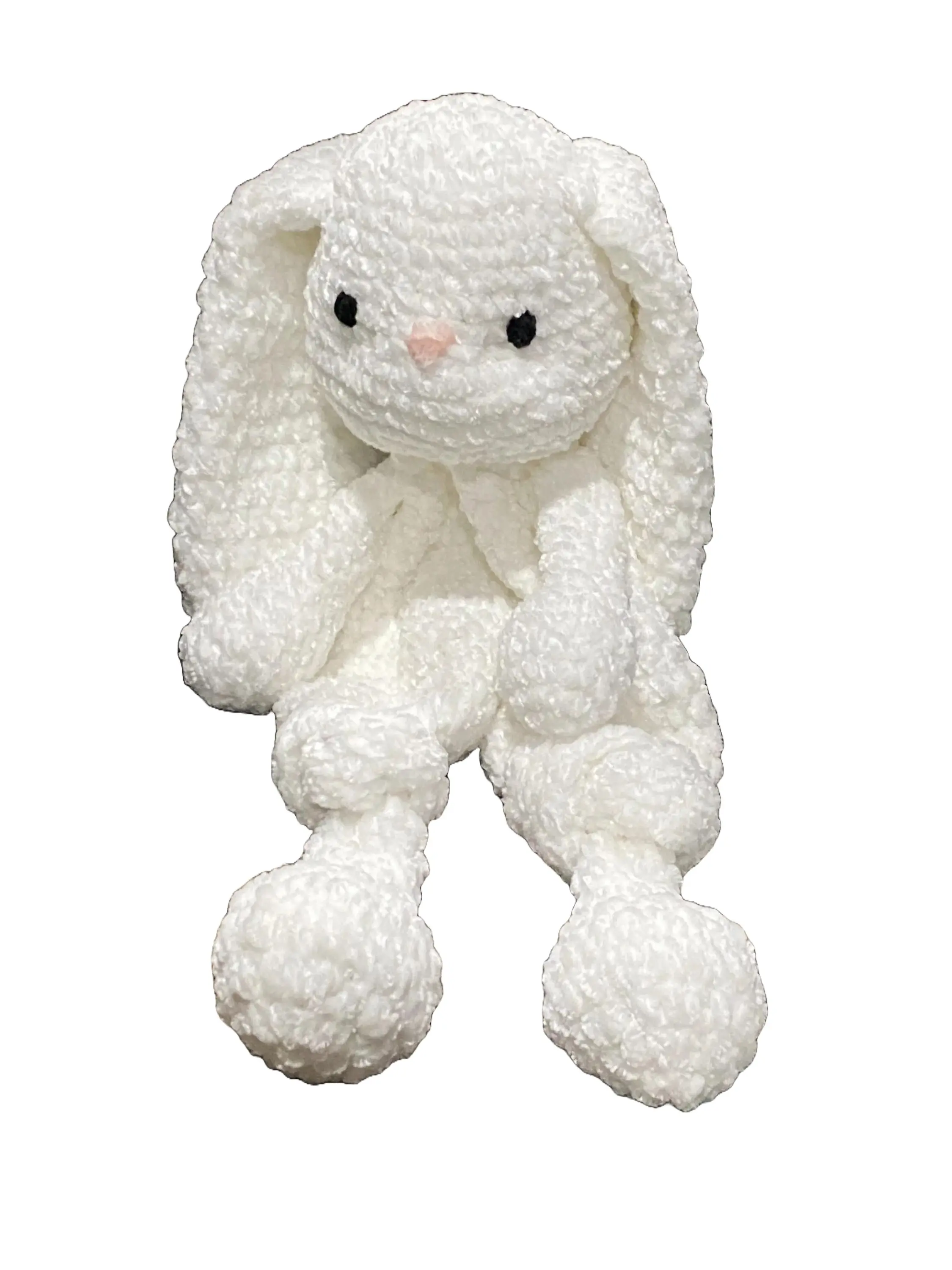 Crochet Easter bunny, hand made stuffed animal. Soft and fluffy