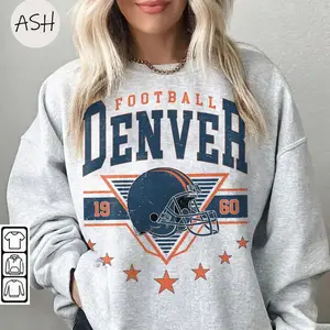 Vintage 90s Style Denver Football Sweatshirt, Trendy Denver Football Fan Gift, Denver Game Day Shirt, #BBroncoo merch, Game Day Fan Gift