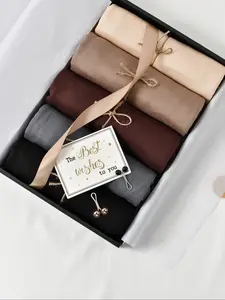 Women's Solid Color Hijab, Turban Hijab, Modest Casual Soft Comfortable Hijab Scarf for Daily Wear, Fashionable Minimalist All-match Accessories for Women & Girls