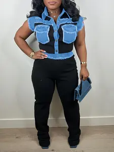 Motionkiller Chic Denim Combo Shirt & Pants Set