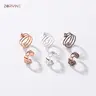 Women's 2 Pcs-Copper Magnetic Therapy Rings Set - 99 Pure, Hypoallergenic, Open Heart, Adjustable, Multi-Size, Comfortable, Approx. 4g Stacking (Toi et Moi Promise, Purity, Queen, Gold-Plated) - Rings for Women, Everyday Wear, Anniversary Gifts for GF