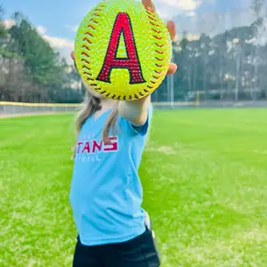 Sparkling Softball with Rhinestone Details