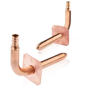 PEX Crimp 1/2" 6" Copper Stub with Wall Flange