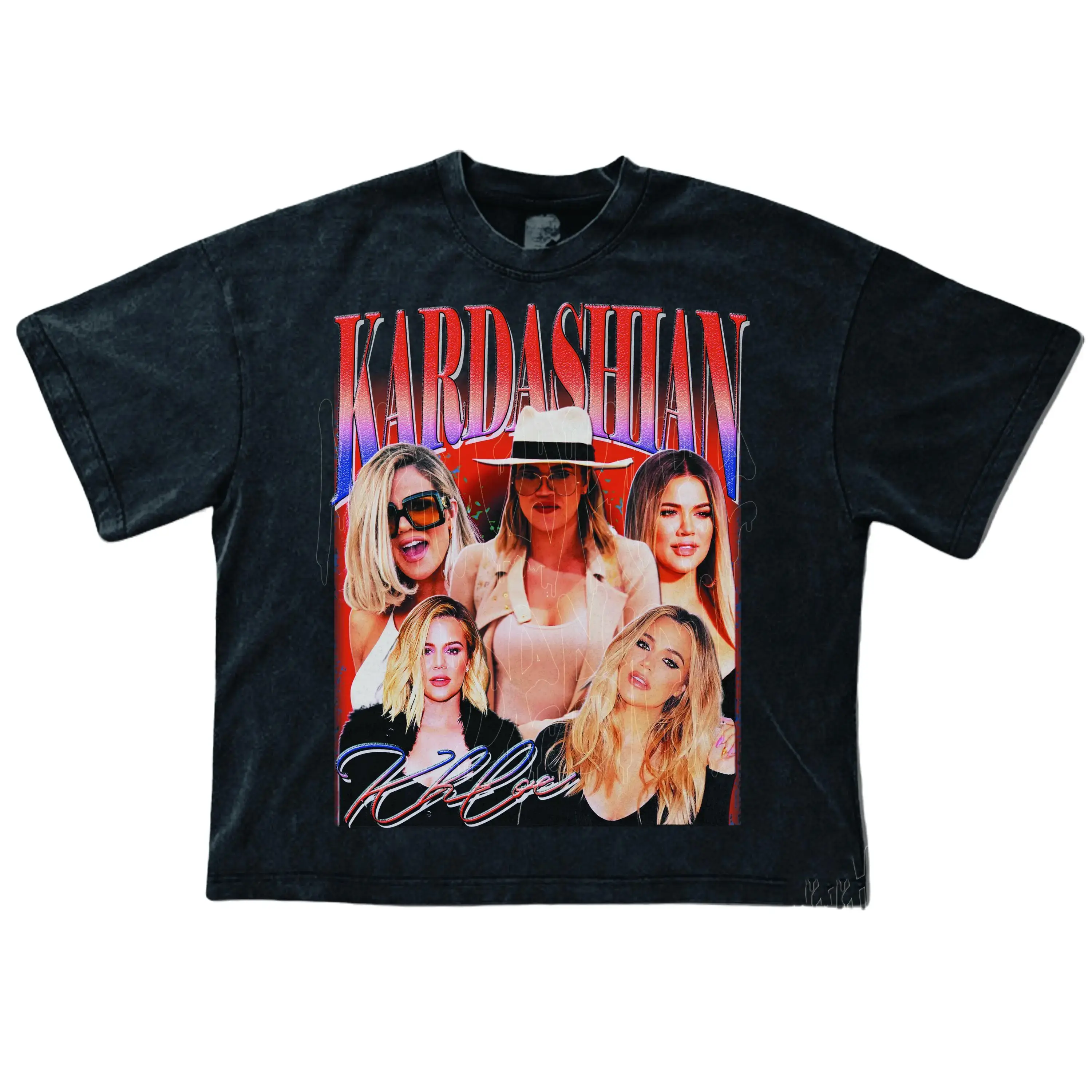 Khloe Kardashian Vintage Shirt Retro 90s Graphic Tee 2000s Y2K Aesthetic Throwback Design for Fans, Spandex, Shortsleeve