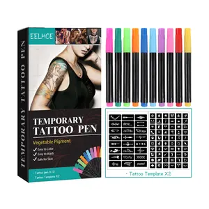 Temporary Tattoo Pen, Face Arm Body Multi-Color Painting DIY Makeup Graffiti Decoration Tattoo Pen