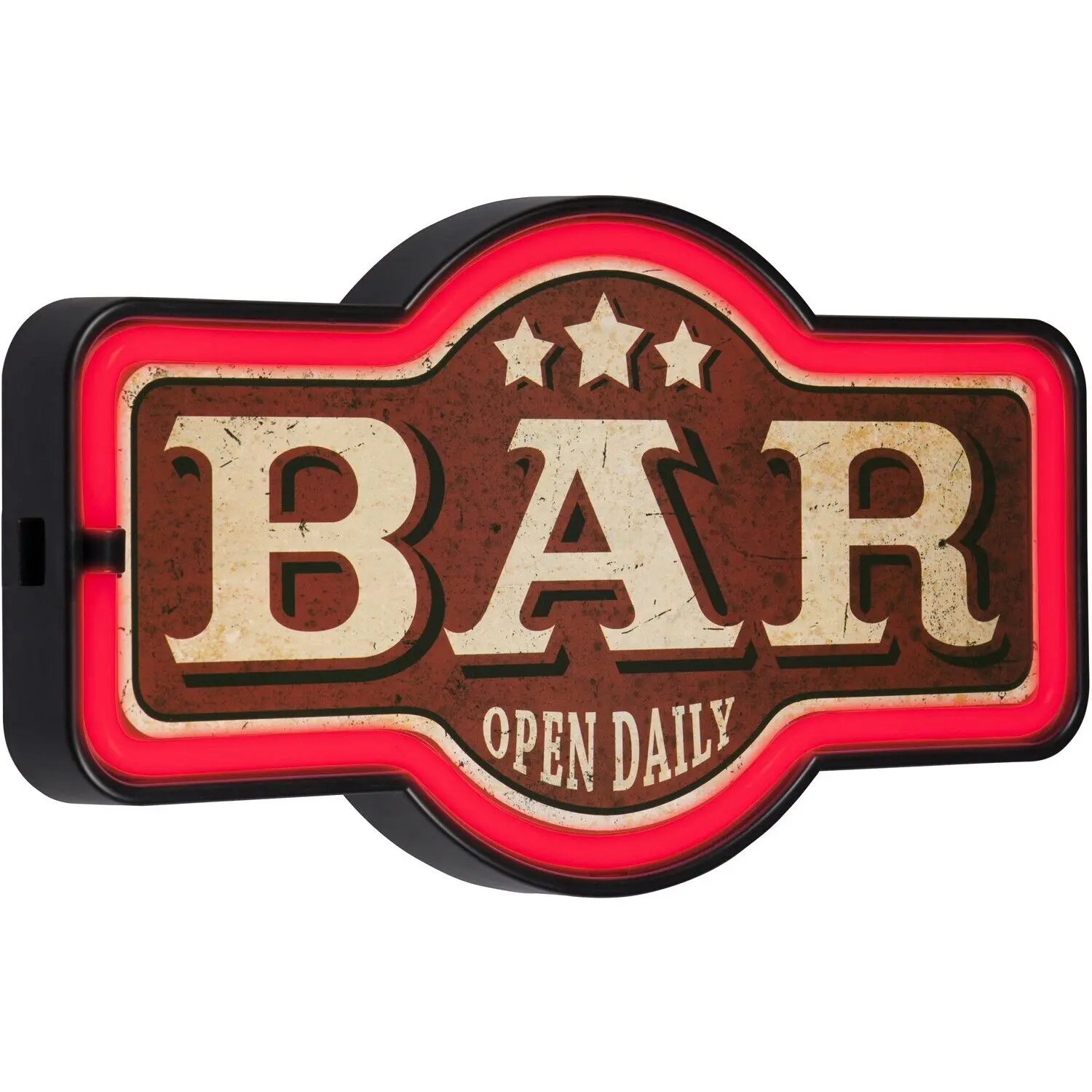 Retro Neon Box LED Rope Sign - Marquee-Shaped LED Sign with Print, Vintage Garage Decor, Home Bar Wall Accent, Home Supplies Gift