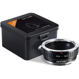 K&F Concept EF EF-S to E Mount Adapter, Manual Focus Lens Mount Adapter Compatible with Canon EOS Lens to Sony Alpha Nex E-Mount Camera Body, Accessories, Aluminium