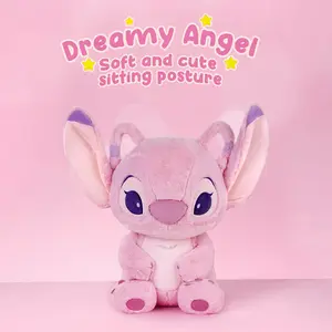 Disney Series Angel&StitchPlush Doll – Angel No.18 Sitting Figure, Cute Collectible Soft Toy Kawaii Stuffed Animal Decor Ideal Birthday Present Valentien Gift for Girlfriends Couples Summer Vibes